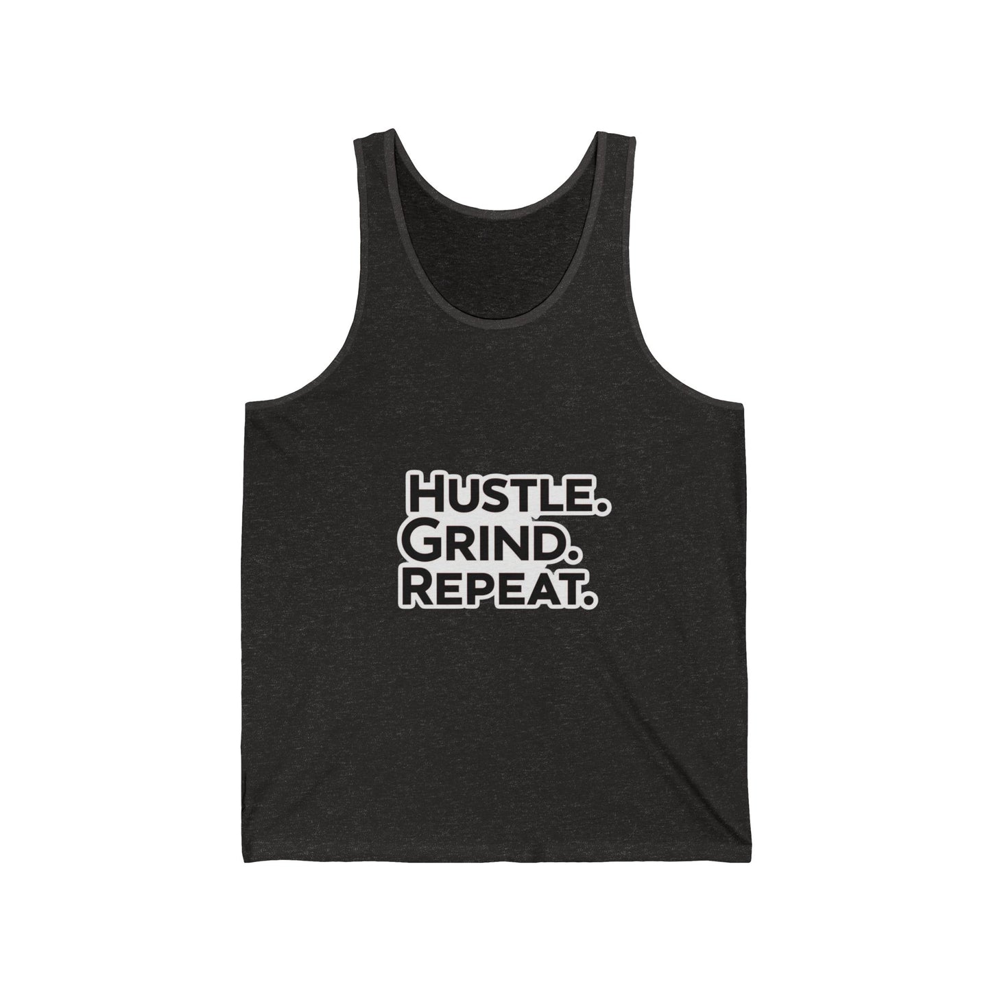 Hustle Grind Repeat Unisex Jersey Tank - Motivational Fitness Shirt
