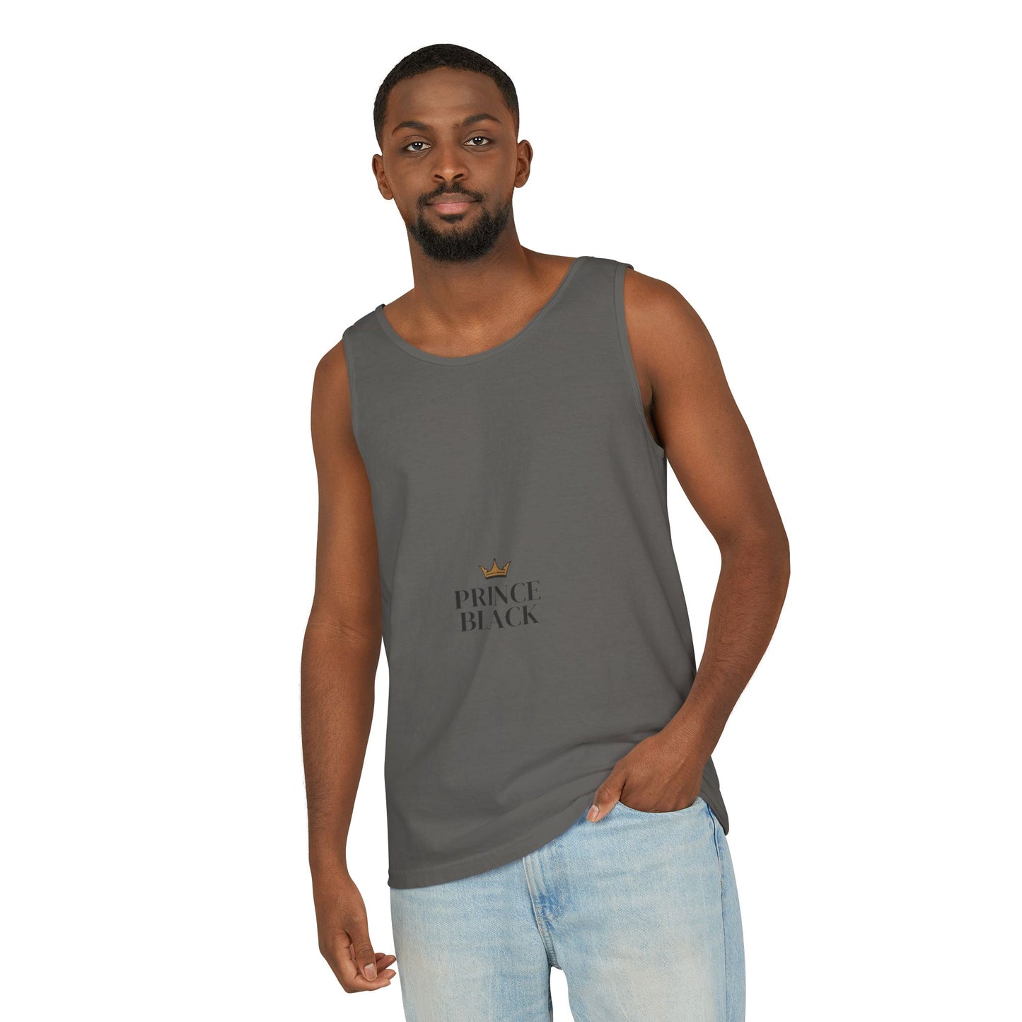 Stylish Unisex Tank Top - 'Prince Black' Design