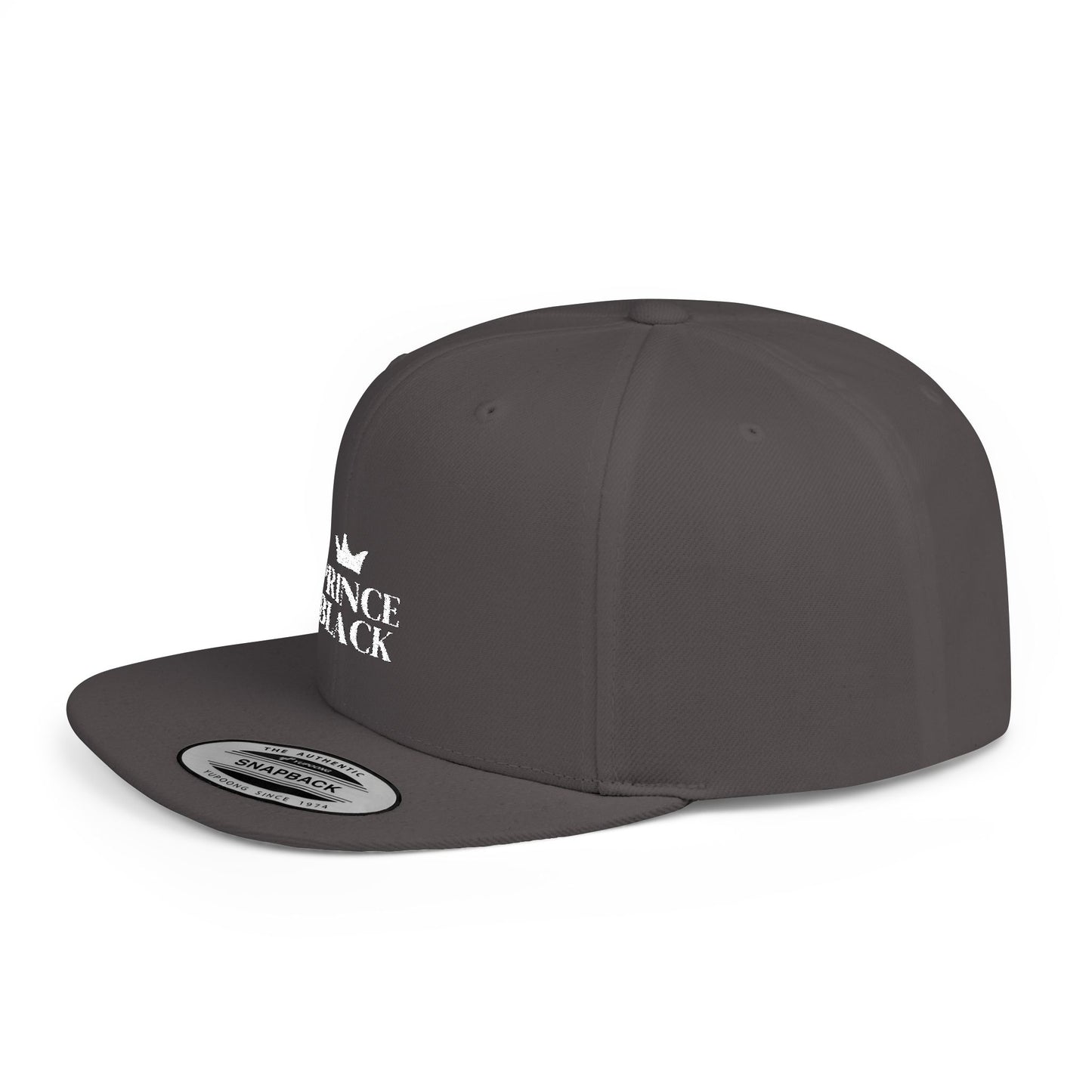 Stylish Prince Black Flat Bill Snapback Hat for Fashion-Forward Individuals