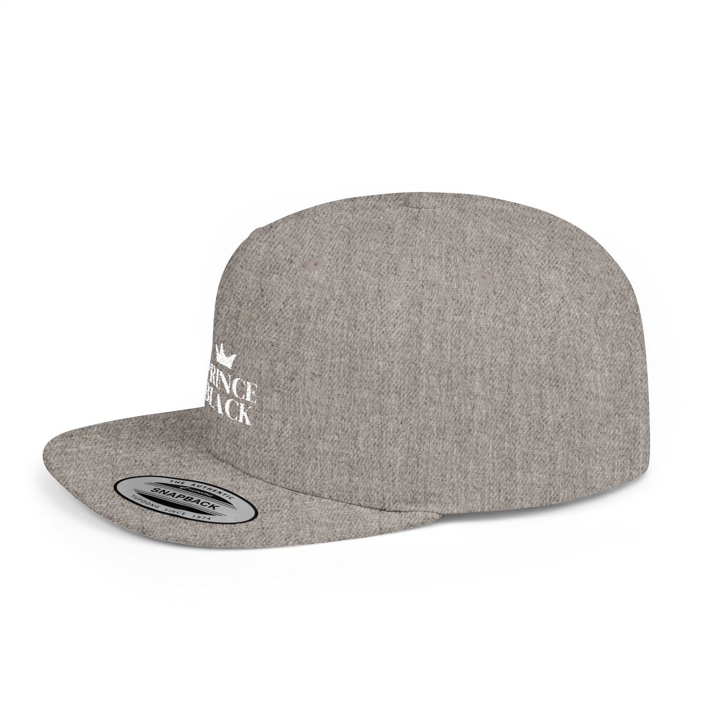 Stylish Prince Black Flat Bill Snapback Hat for Fashion-Forward Individuals