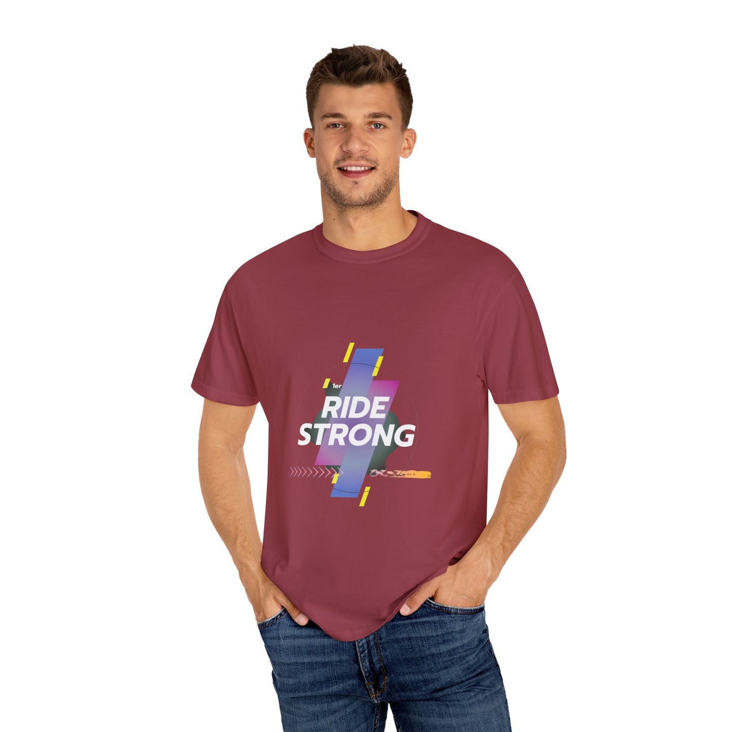Ride Strong Unisex T-Shirt - Motivational Workout Tee