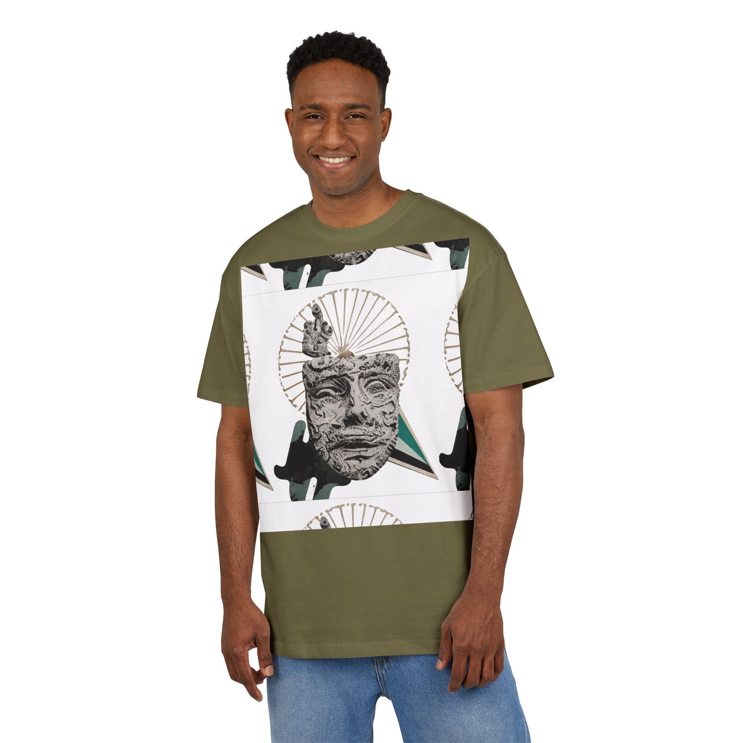 Artistic Oversized Unisex Tee | Unique Graphic Design | Trendy Streetwear