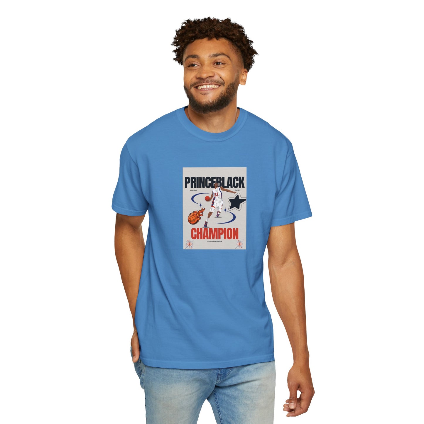 Vintage Champion Graphic T-Shirt - Unisex Garment-Dyed Tee