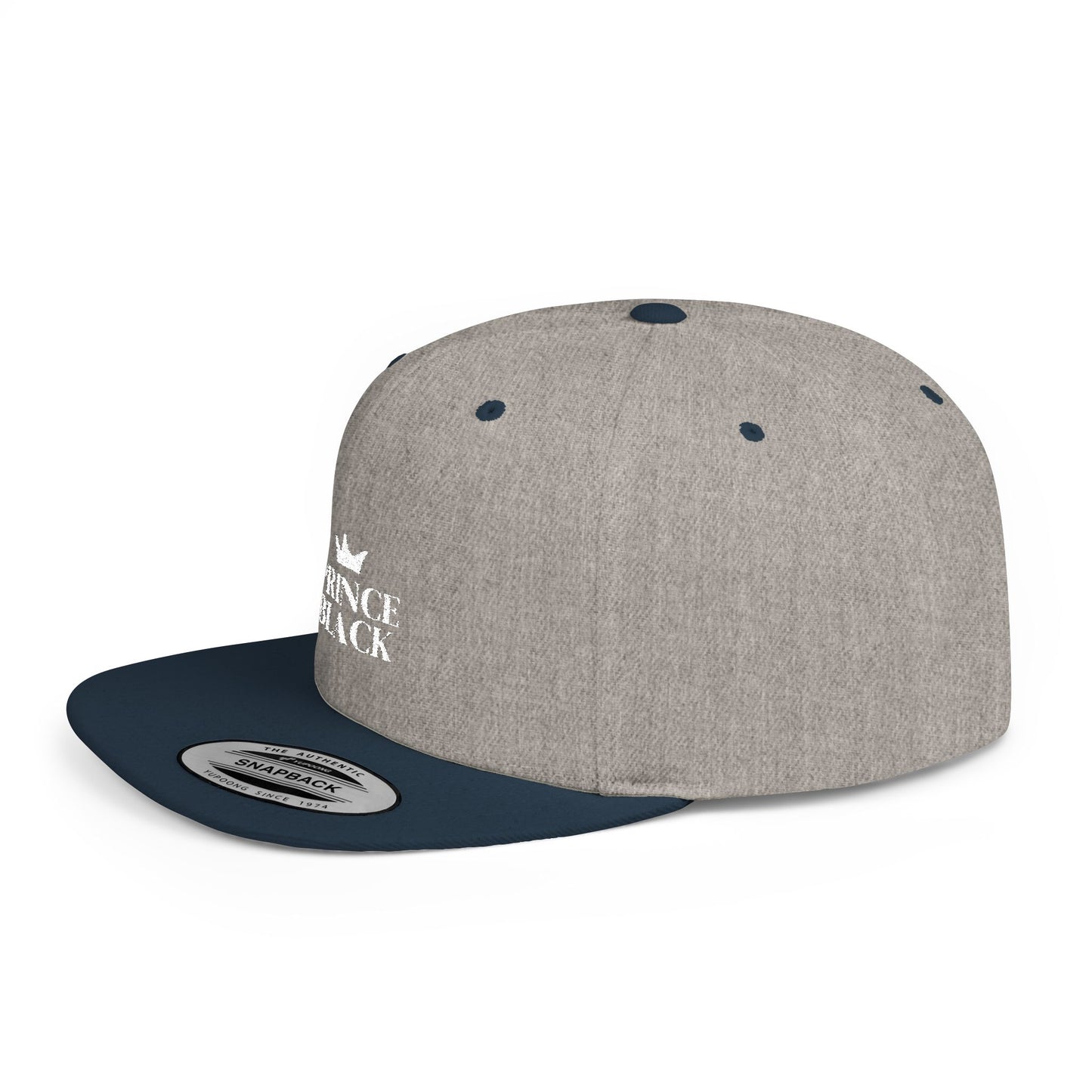 Stylish Prince Black Flat Bill Snapback Hat for Fashion-Forward Individuals