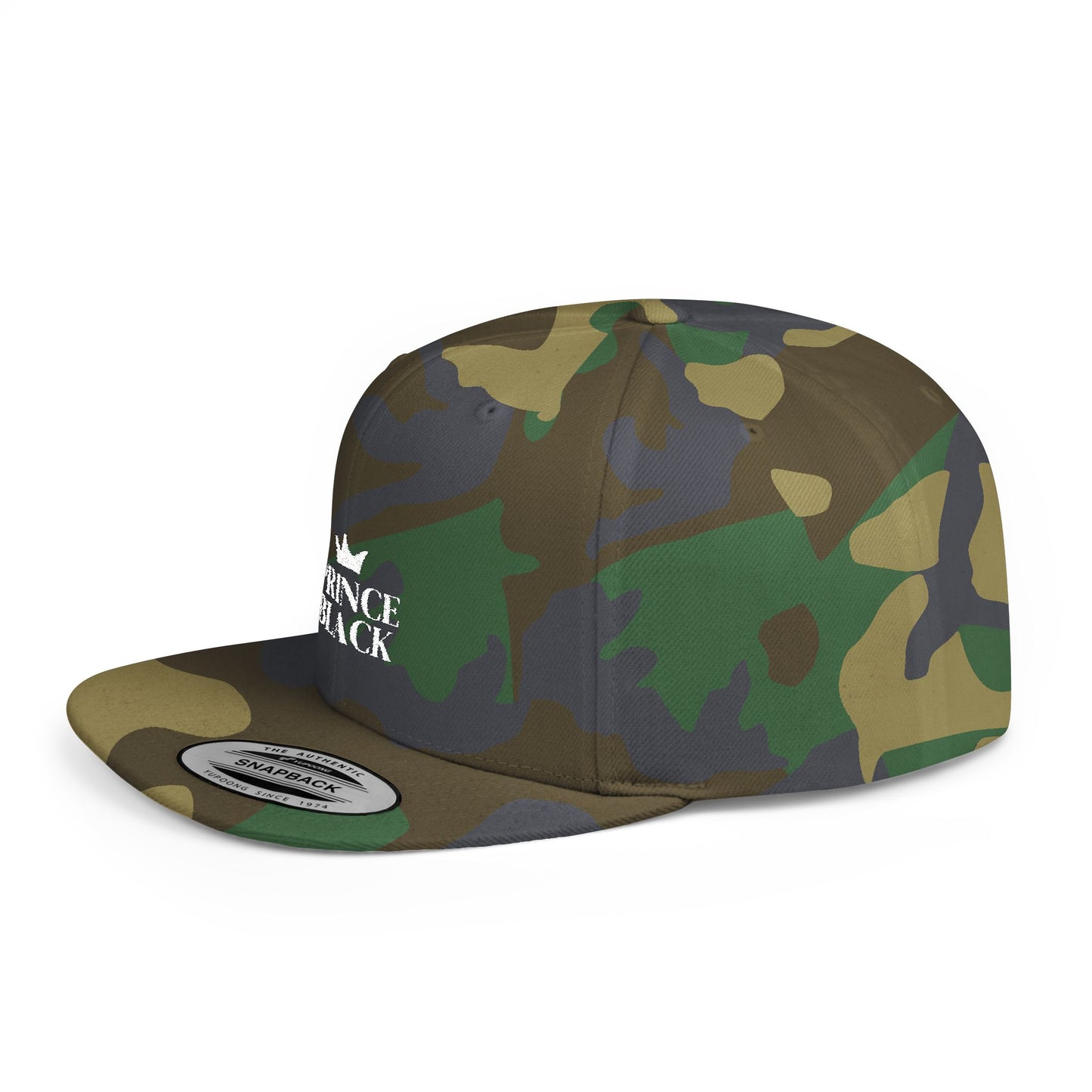 Stylish Prince Black Flat Bill Snapback Hat for Fashion-Forward Individuals
