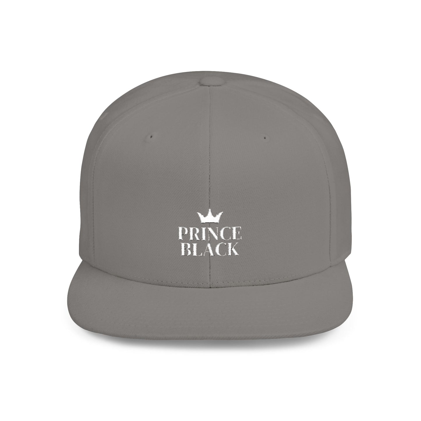 Stylish Prince Black Flat Bill Snapback Hat for Fashion-Forward Individuals