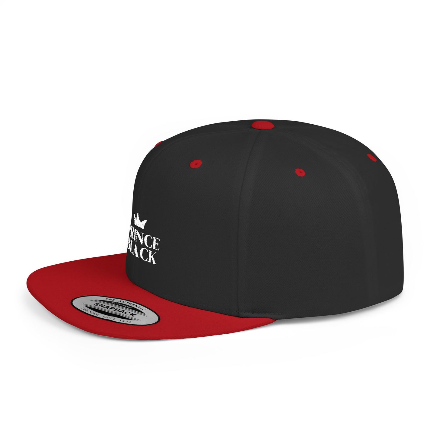 Stylish Prince Black Flat Bill Snapback Hat for Fashion-Forward Individuals