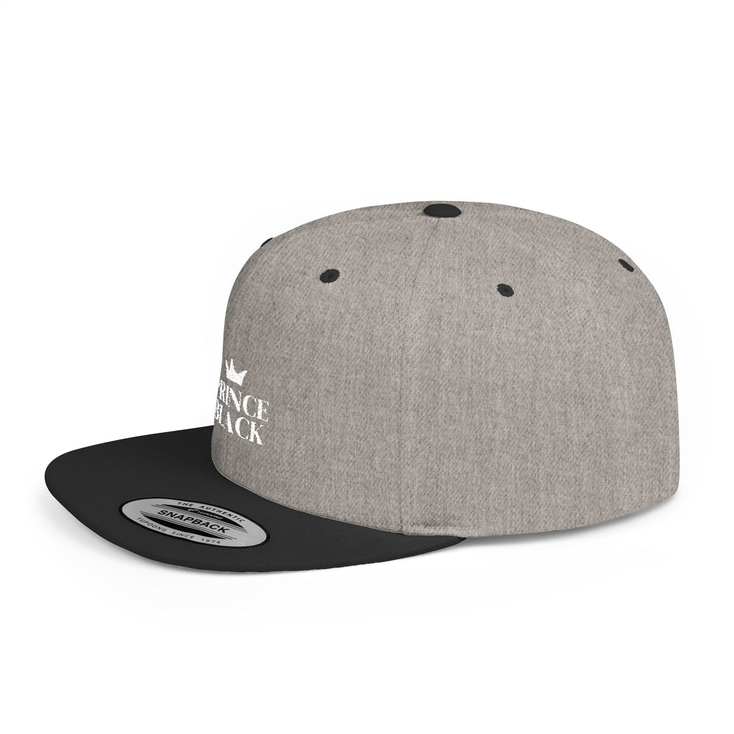Stylish Prince Black Flat Bill Snapback Hat for Fashion-Forward Individuals