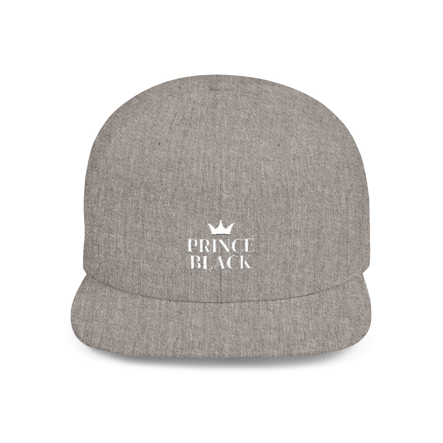 Stylish Prince Black Flat Bill Snapback Hat for Fashion-Forward Individuals