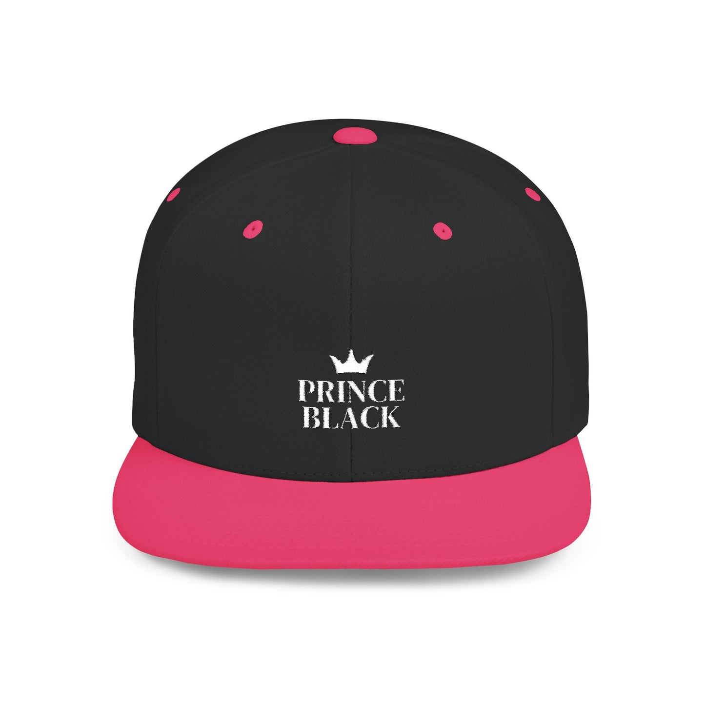 Stylish Prince Black Flat Bill Snapback Hat for Fashion-Forward Individuals
