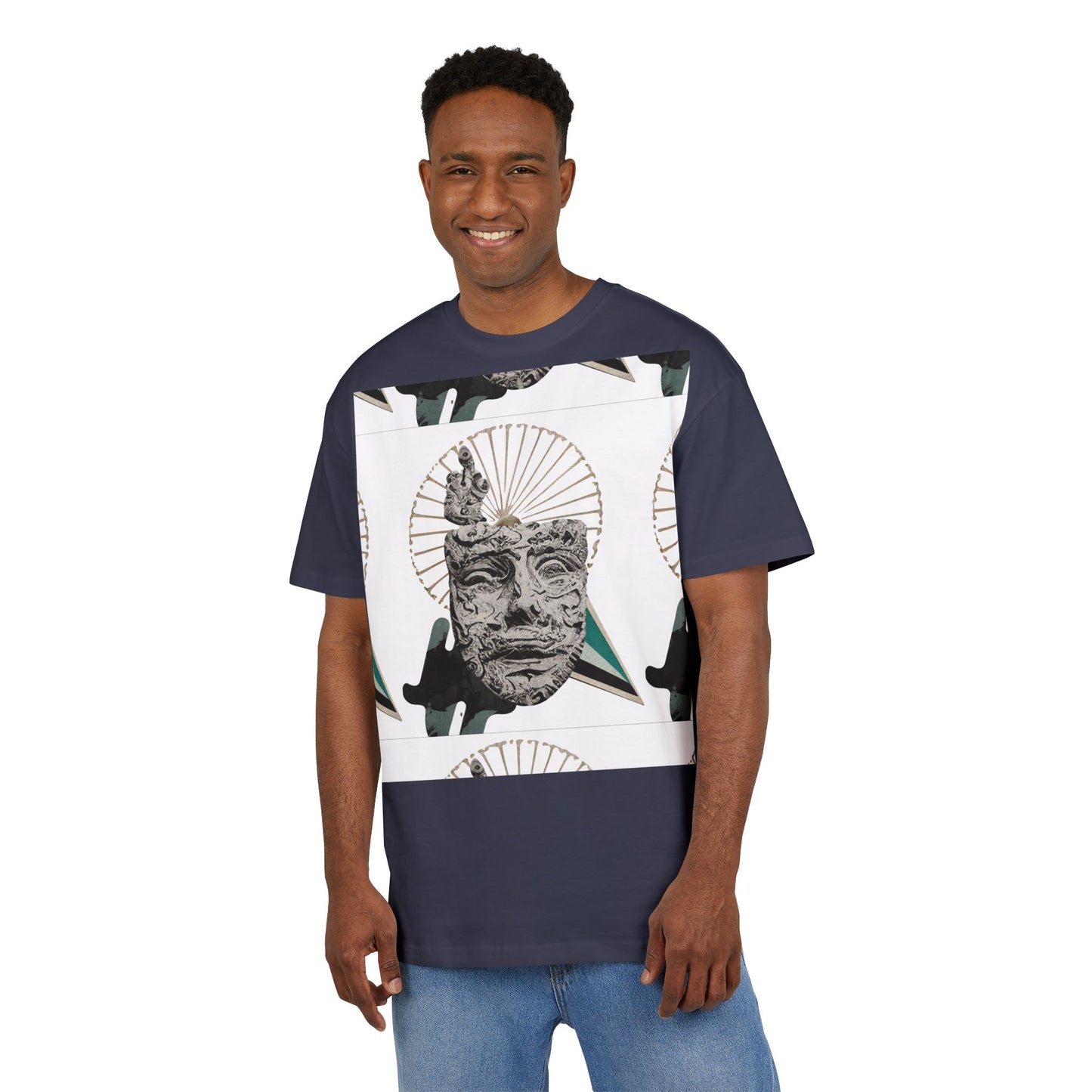 Artistic Oversized Unisex Tee | Unique Graphic Design | Trendy Streetwear