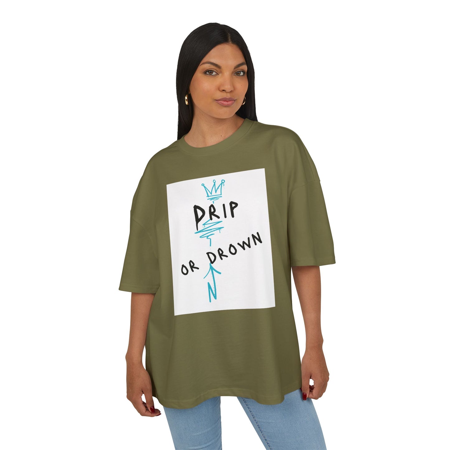 Drip or Drown Graphic Box Tee - Unisex Heavy Cotton Shirt for Trendsetters