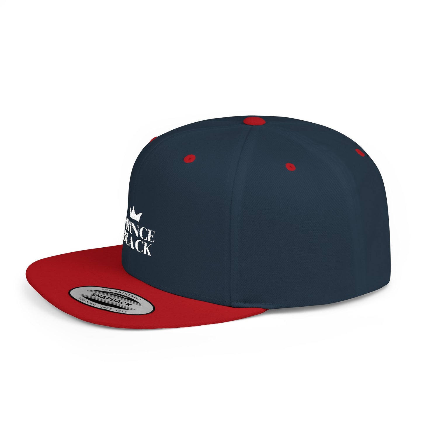 Stylish Prince Black Flat Bill Snapback Hat for Fashion-Forward Individuals