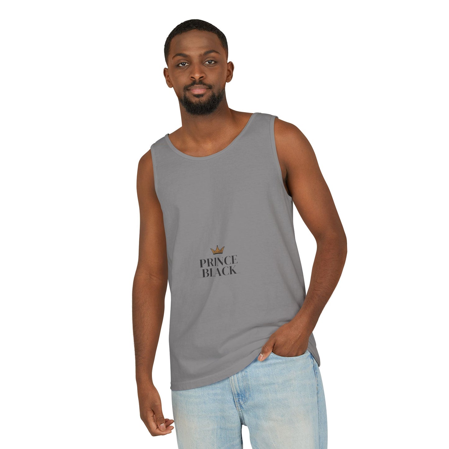Stylish Unisex Tank Top - 'Prince Black' Design