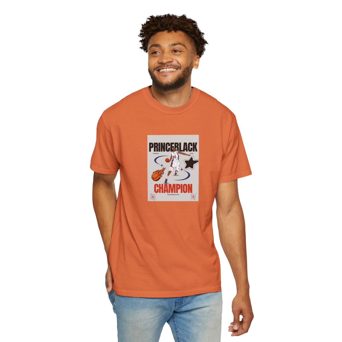 Vintage Champion Graphic T-Shirt - Unisex Garment-Dyed Tee