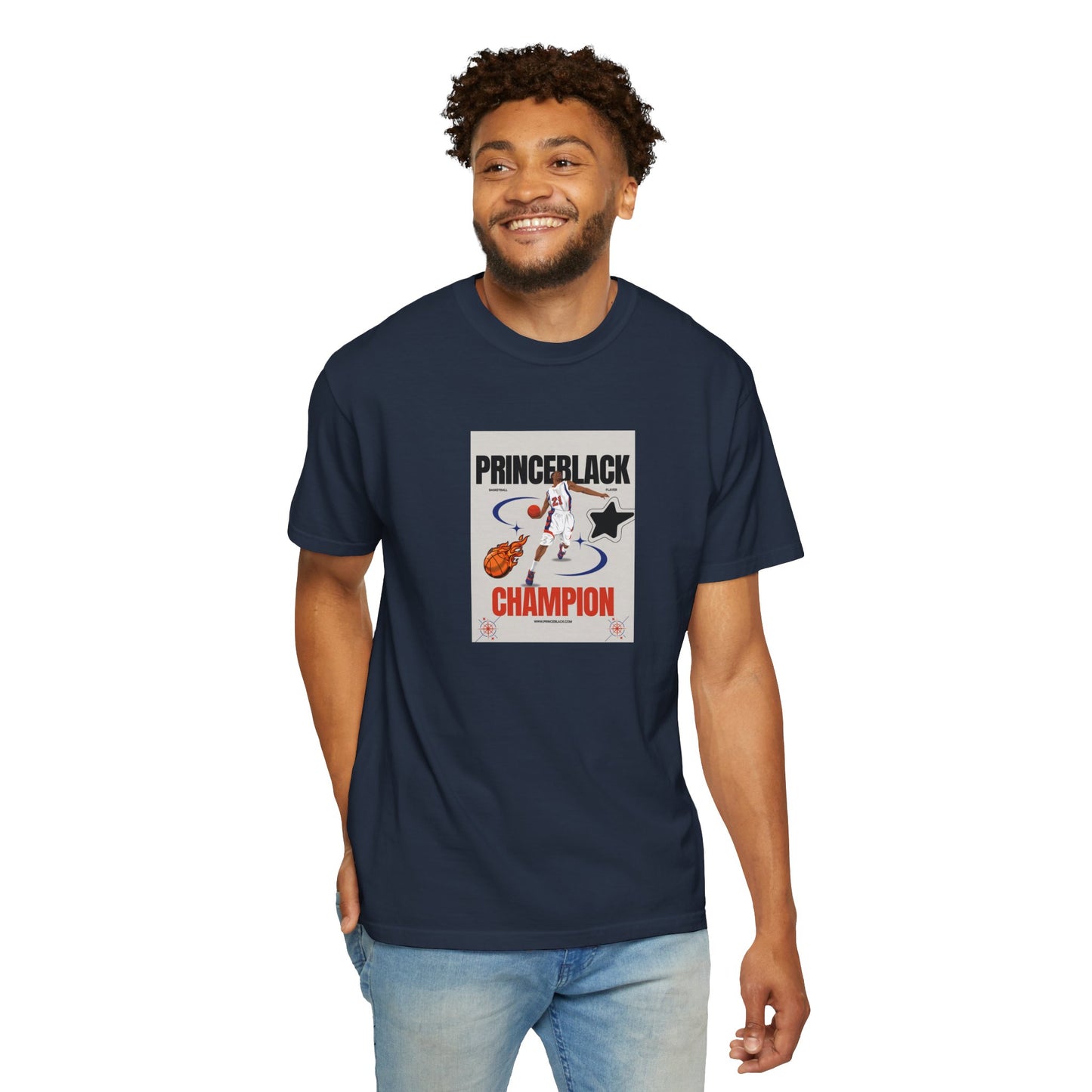 Vintage Champion Graphic T-Shirt - Unisex Garment-Dyed Tee