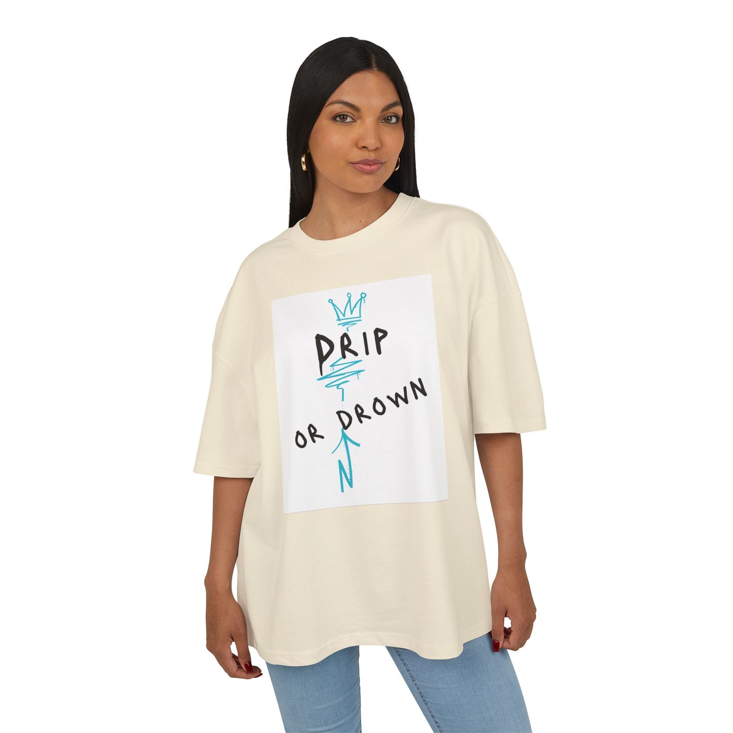 Drip or Drown Graphic Box Tee - Unisex Heavy Cotton Shirt for Trendsetters
