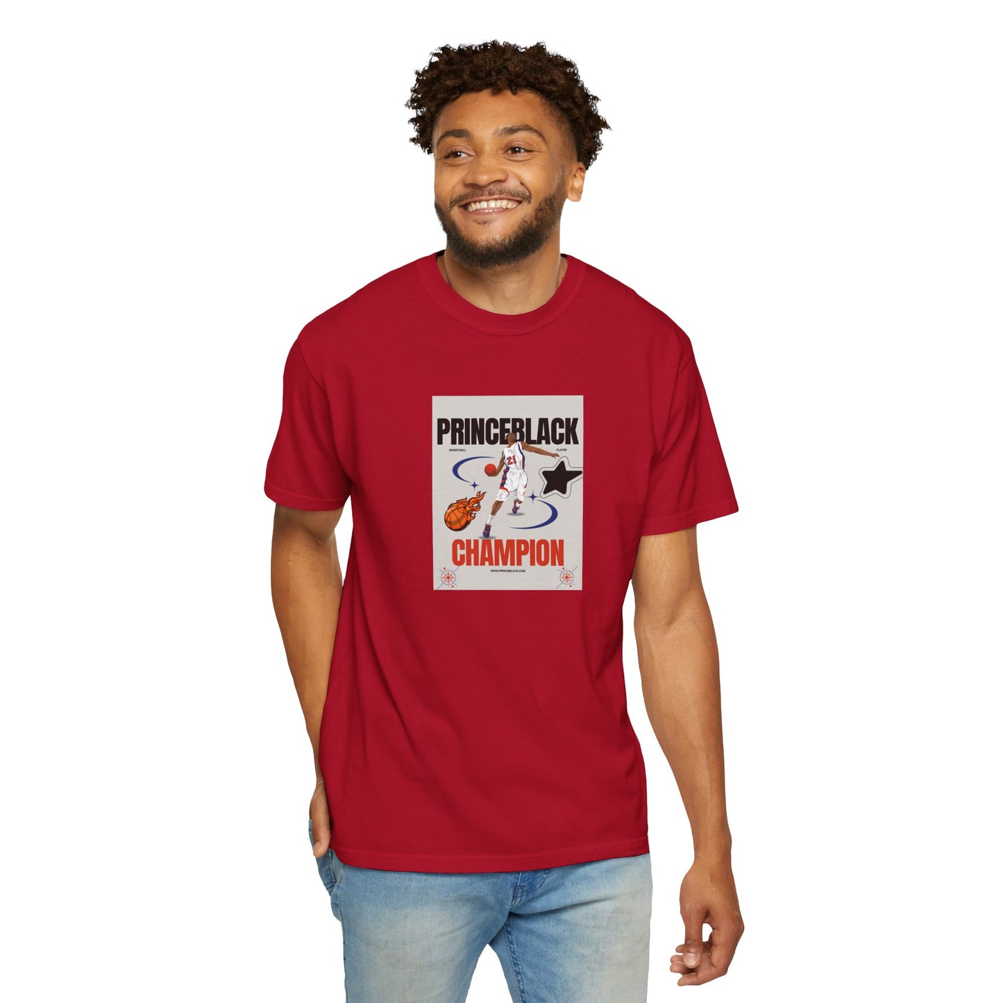 Vintage Champion Graphic T-Shirt - Unisex Garment-Dyed Tee