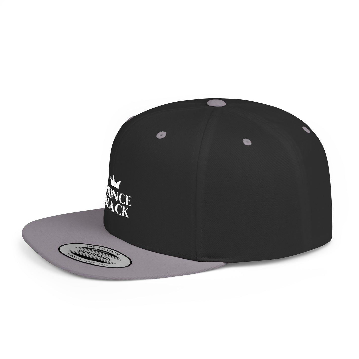 Stylish Prince Black Flat Bill Snapback Hat for Fashion-Forward Individuals