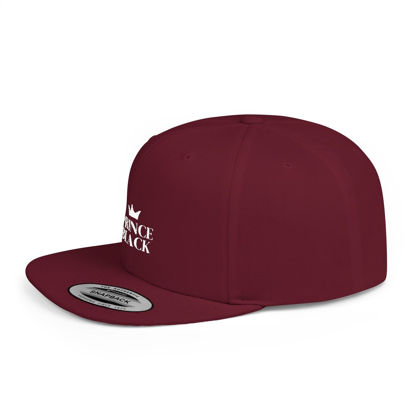 Stylish Prince Black Flat Bill Snapback Hat for Fashion-Forward Individuals
