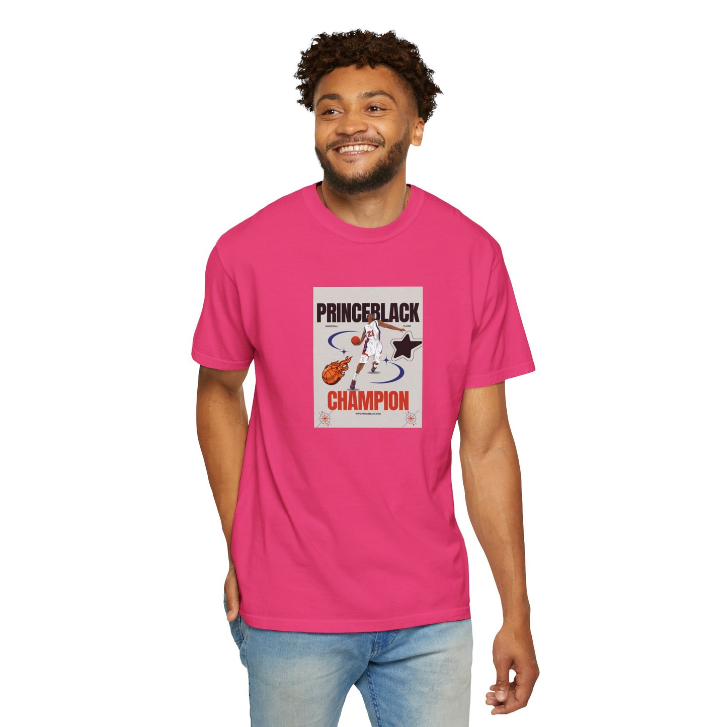 Vintage Champion Graphic T-Shirt - Unisex Garment-Dyed Tee