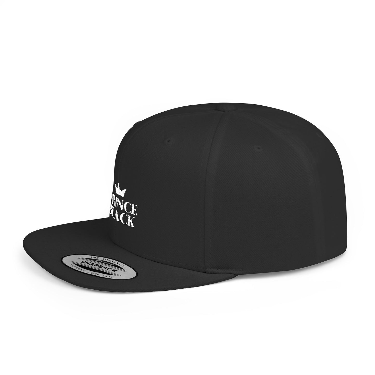 Stylish Prince Black Flat Bill Snapback Hat for Fashion-Forward Individuals