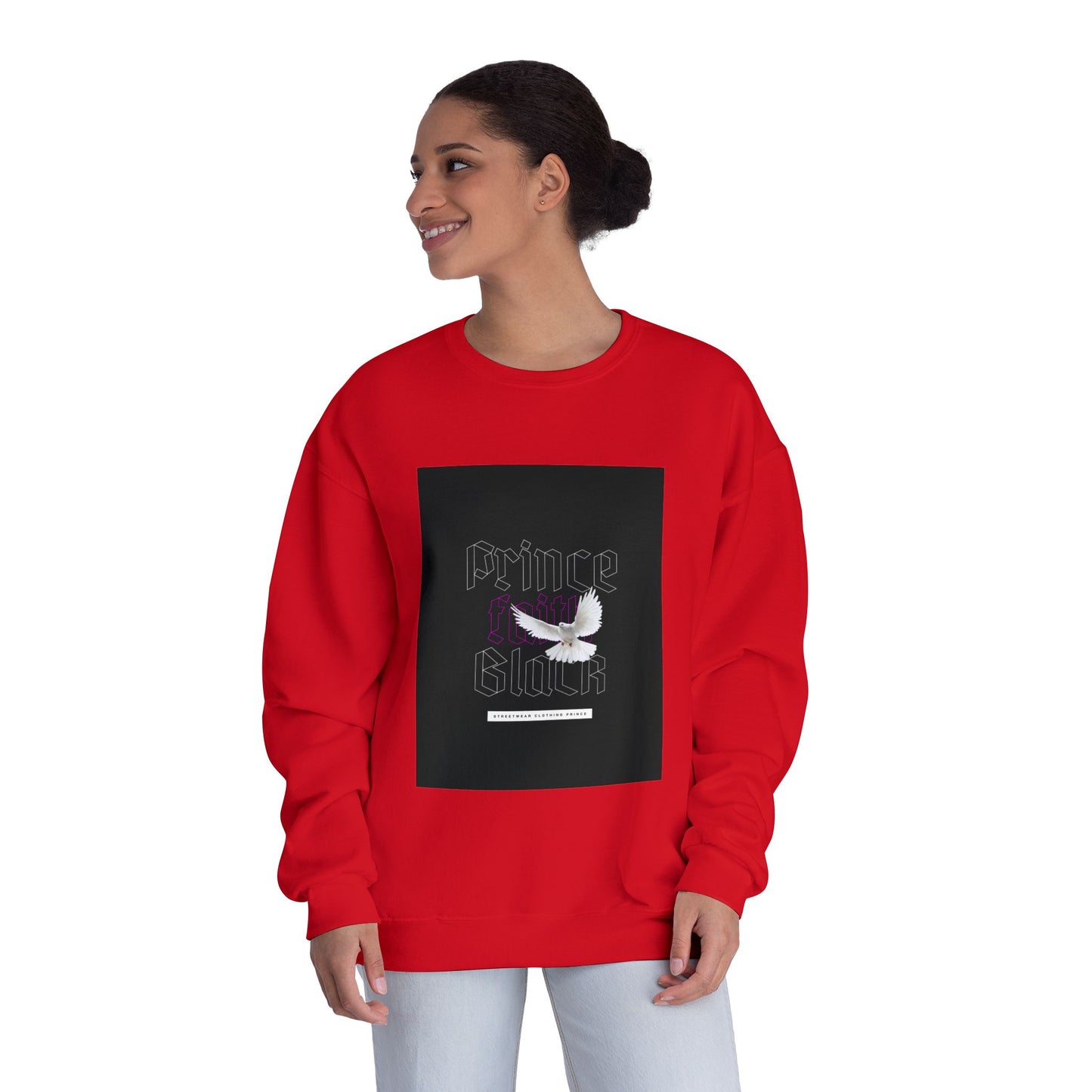 Unisex Crewneck Sweatshirt - 'Prince Black' Graphic Sweatshirt for Music Lovers