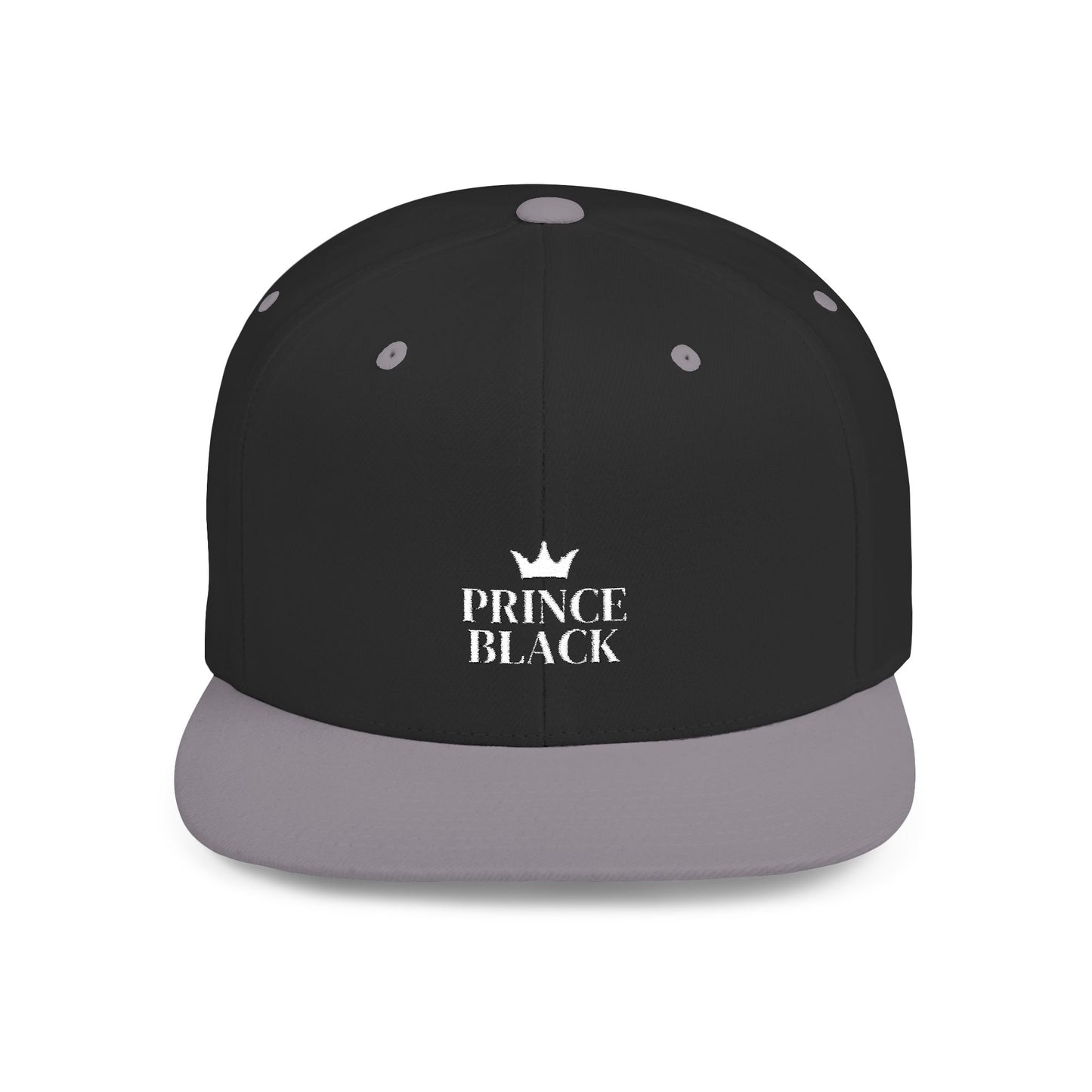 Stylish Prince Black Flat Bill Snapback Hat for Fashion-Forward Individuals