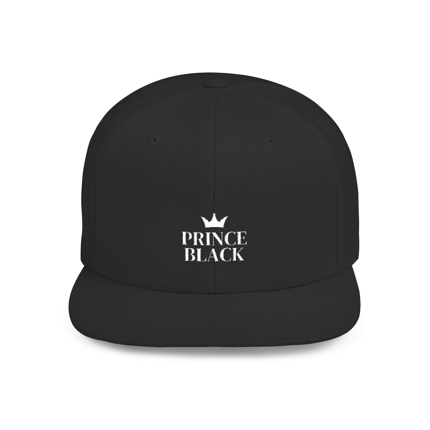 Stylish Prince Black Flat Bill Snapback Hat for Fashion-Forward Individuals