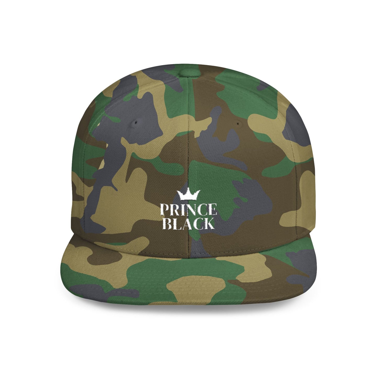 Stylish Prince Black Flat Bill Snapback Hat for Fashion-Forward Individuals
