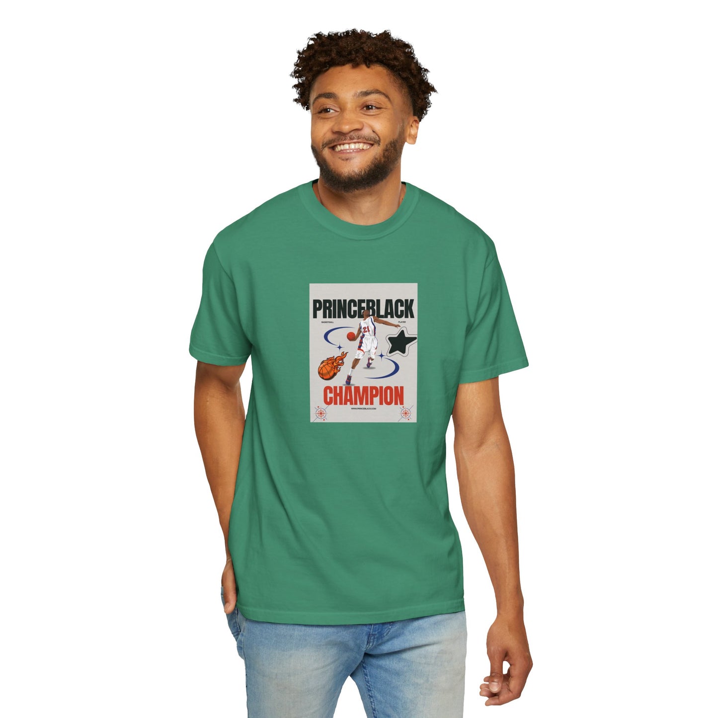 Vintage Champion Graphic T-Shirt - Unisex Garment-Dyed Tee