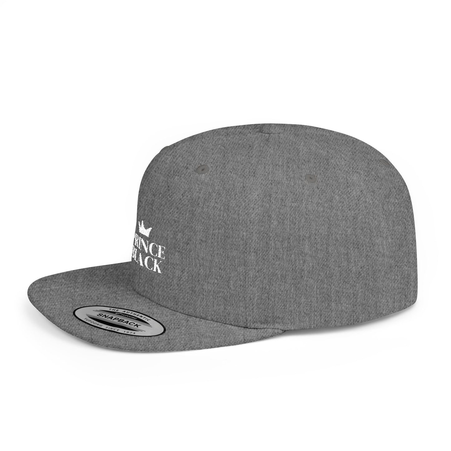 Stylish Prince Black Flat Bill Snapback Hat for Fashion-Forward Individuals
