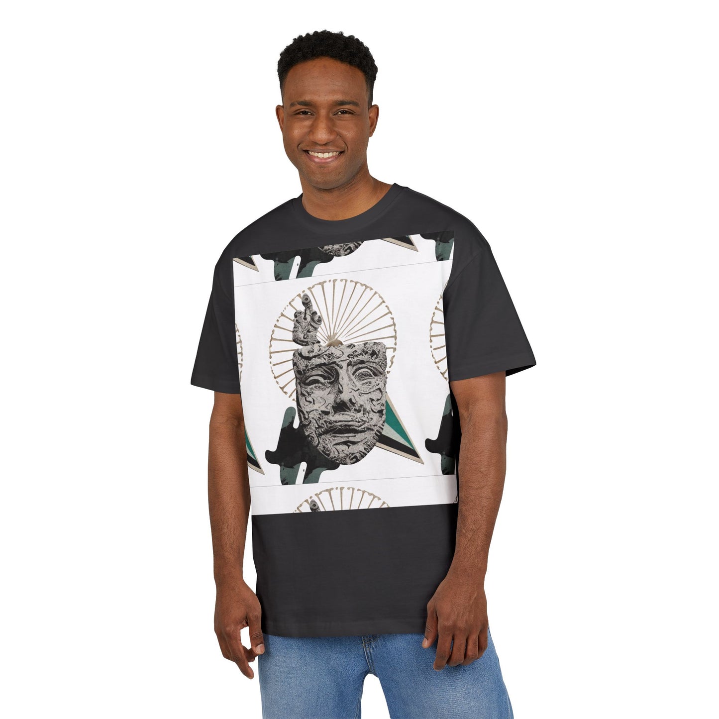 Artistic Oversized Unisex Tee | Unique Graphic Design | Trendy Streetwear