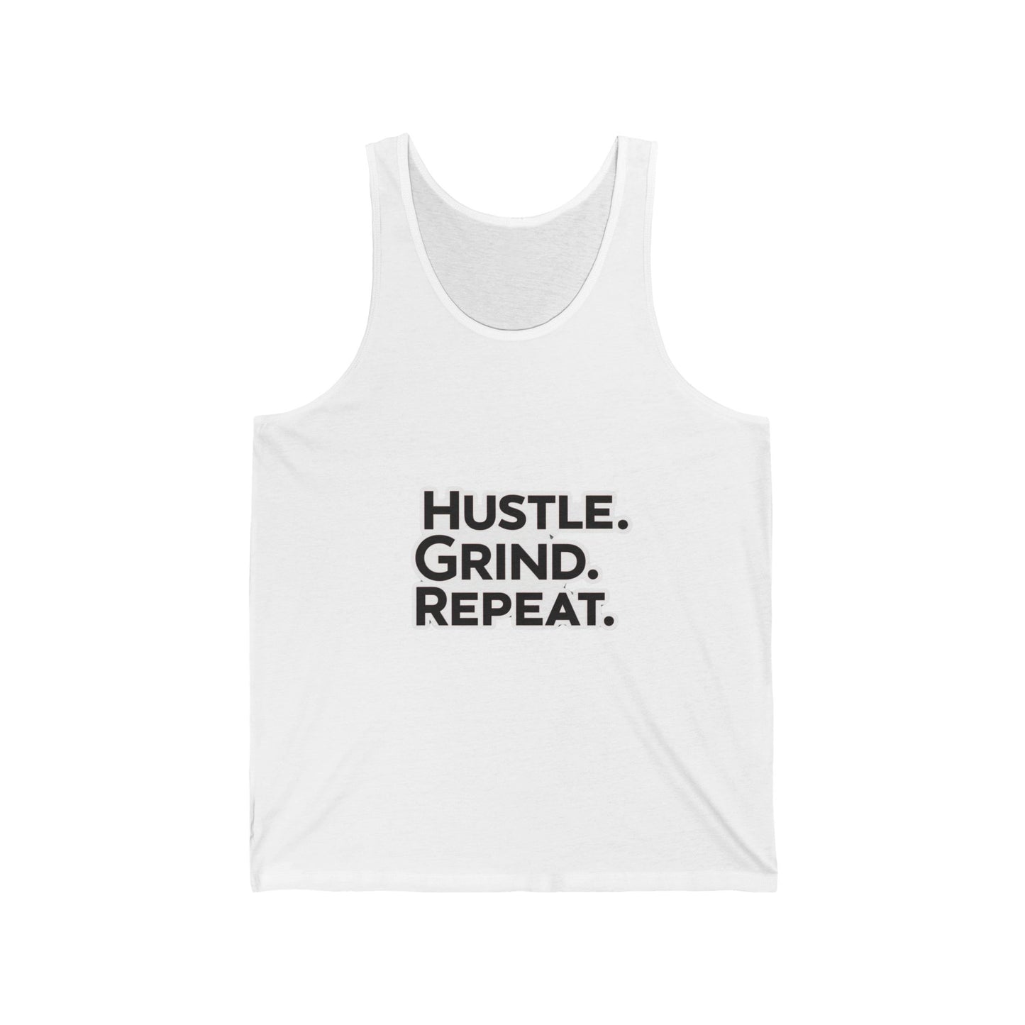Hustle Grind Repeat Unisex Jersey Tank - Motivational Fitness Shirt