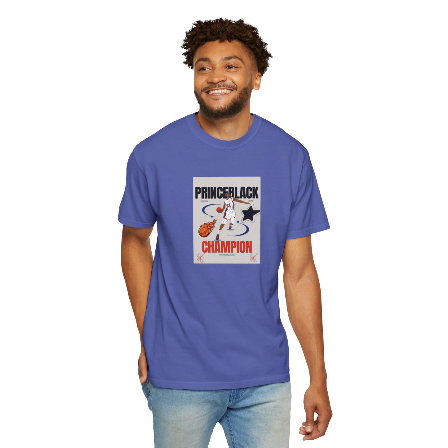 Vintage Champion Graphic T-Shirt - Unisex Garment-Dyed Tee