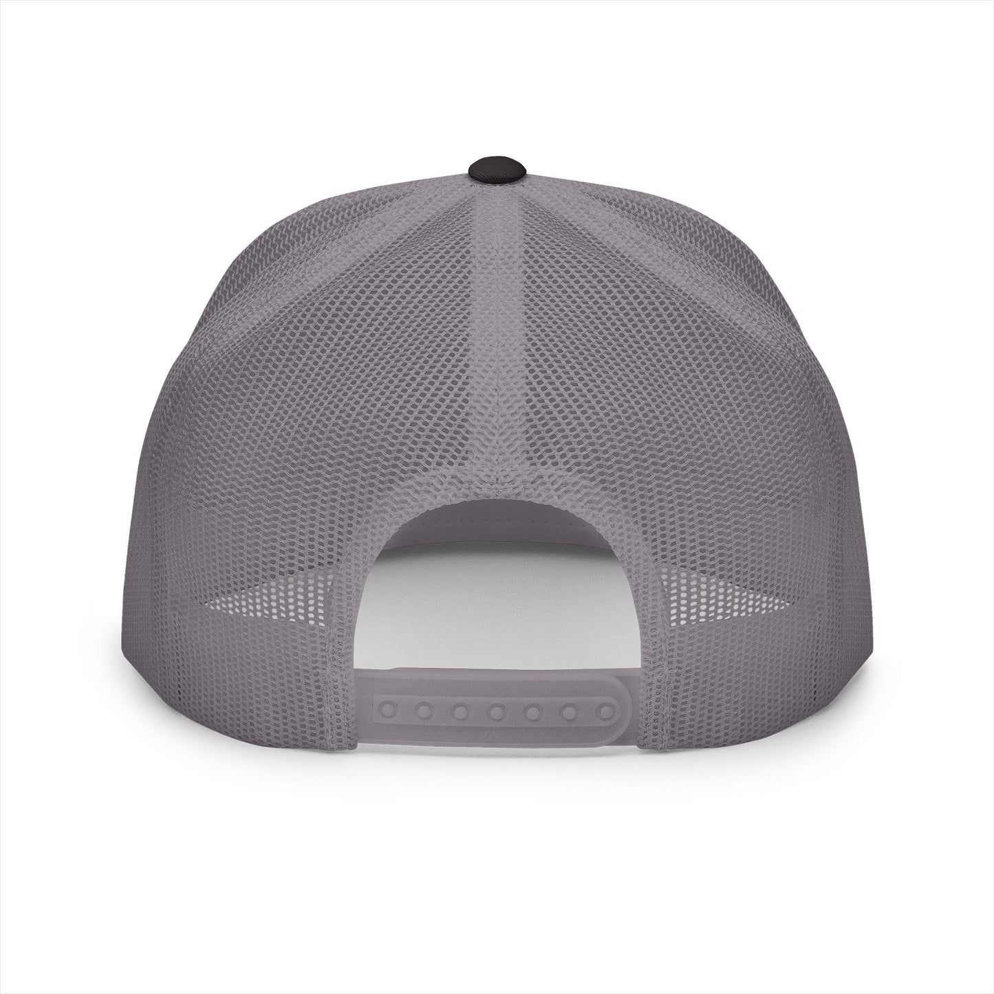 Embroidered 5 Panel Trucker Cap - Prince Black Design