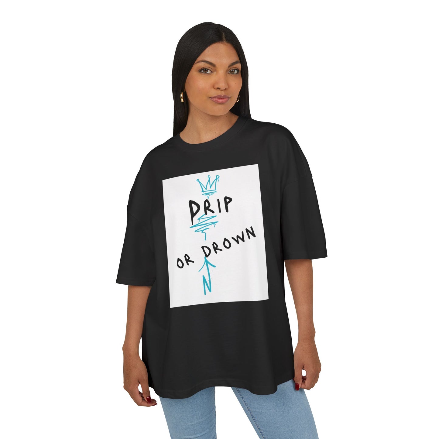 Drip or Drown Graphic Box Tee - Unisex Heavy Cotton Shirt for Trendsetters