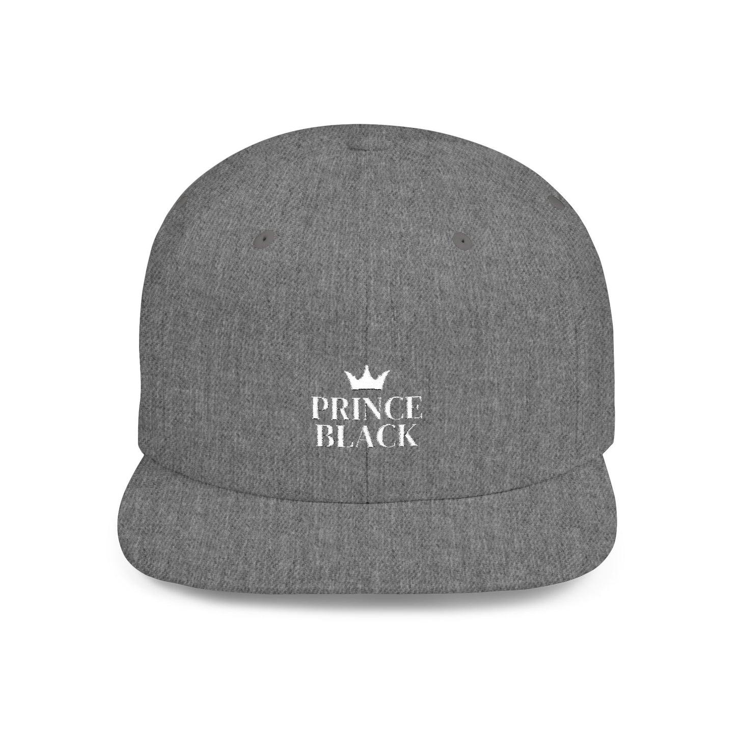 Stylish Prince Black Flat Bill Snapback Hat for Fashion-Forward Individuals