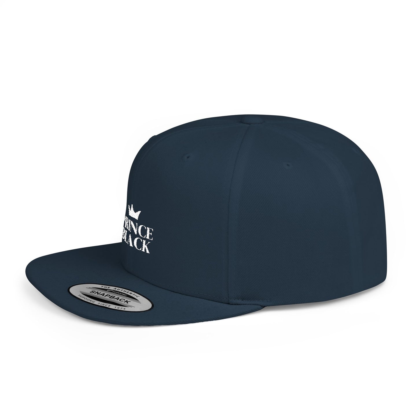 Stylish Prince Black Flat Bill Snapback Hat for Fashion-Forward Individuals