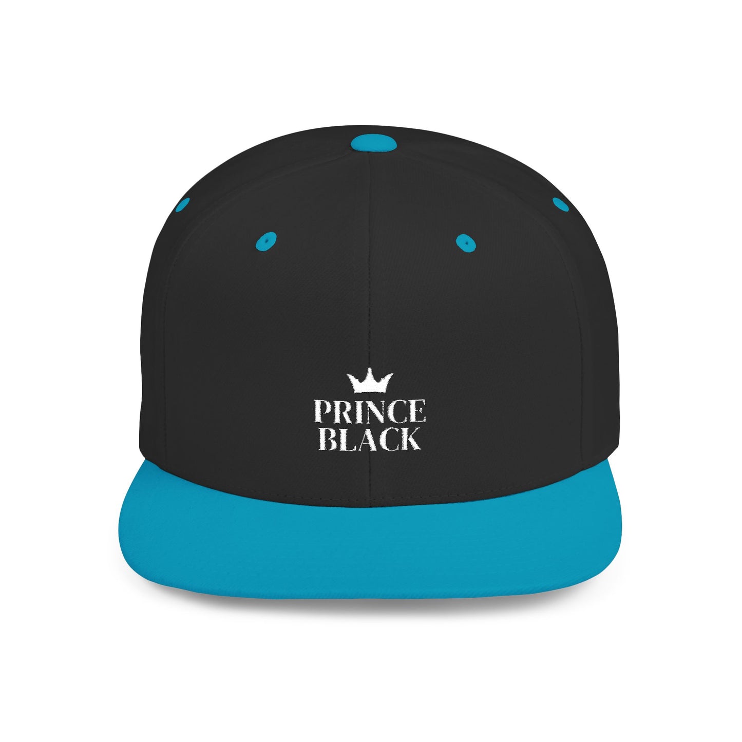Stylish Prince Black Flat Bill Snapback Hat for Fashion-Forward Individuals