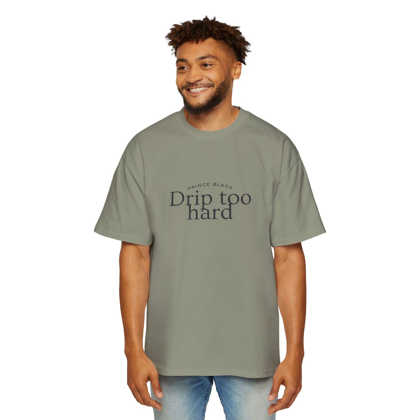 Men's Oversized Tee - 'Drip Too Hard' Streetwear Fashion