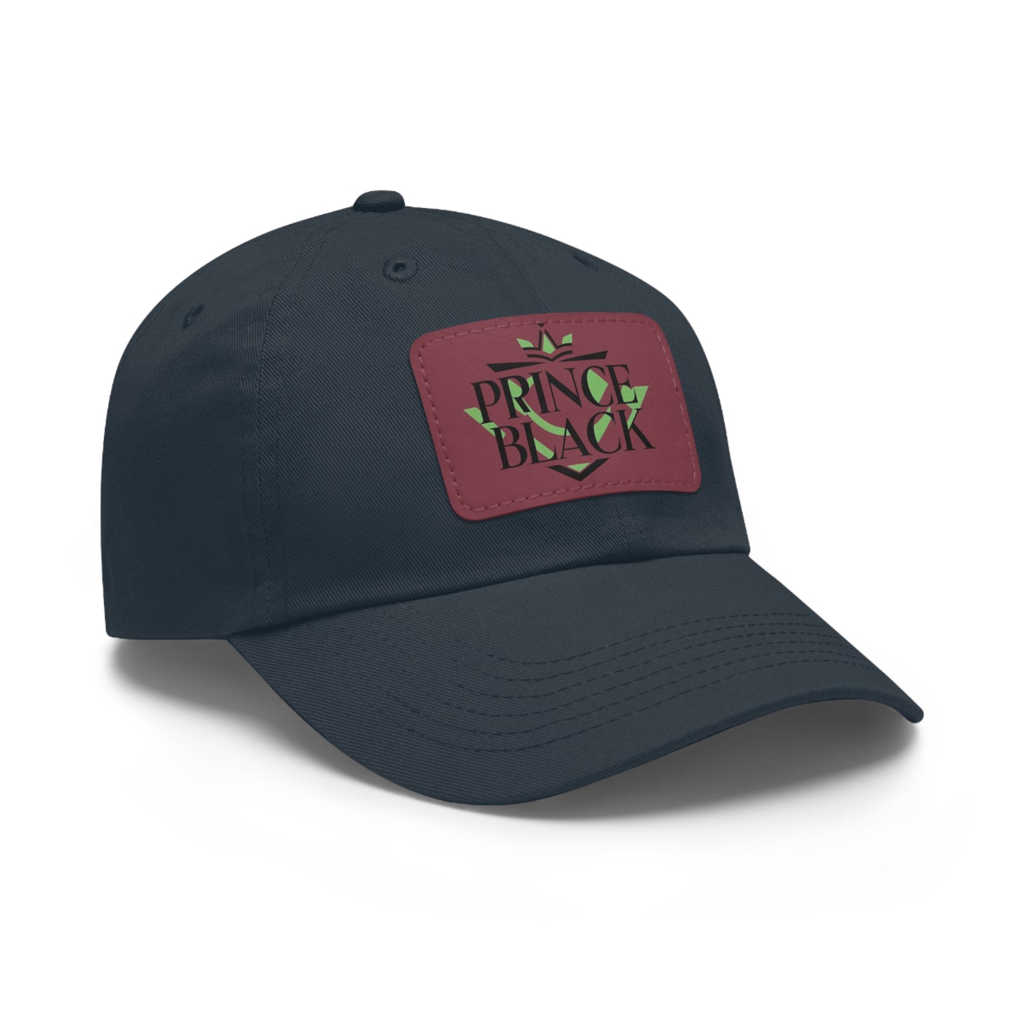 Stylish Dad Hat with Leather Patch - 'Prince Black' Design for Casual Outdoor Wear