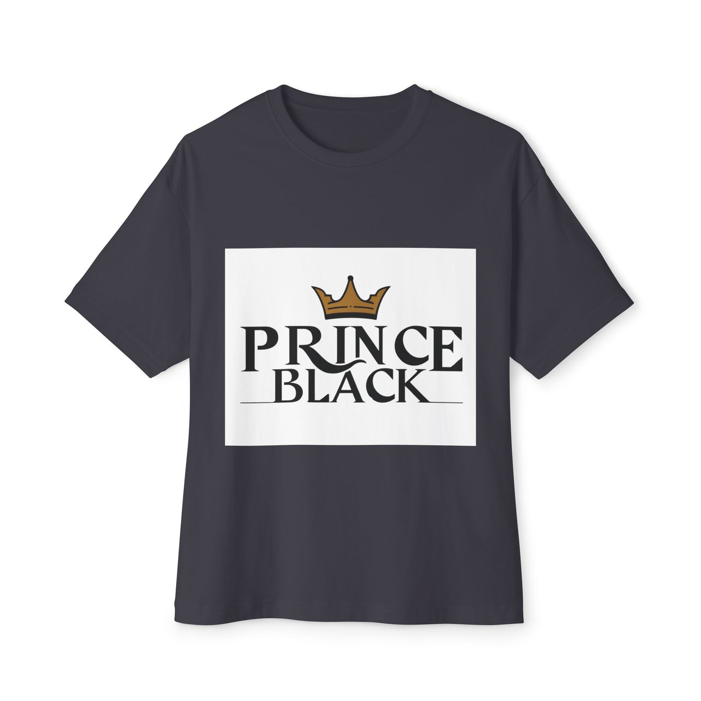 T-shirt oversize à imprimé couronne « Prince Black » 