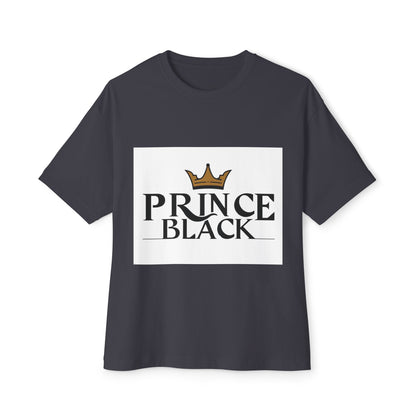 T-shirt oversize à imprimé couronne « Prince Black » 