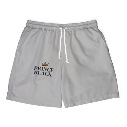 Prince Black Unisex Swim Shorts - Stylish Coastal Wear for Beach Days