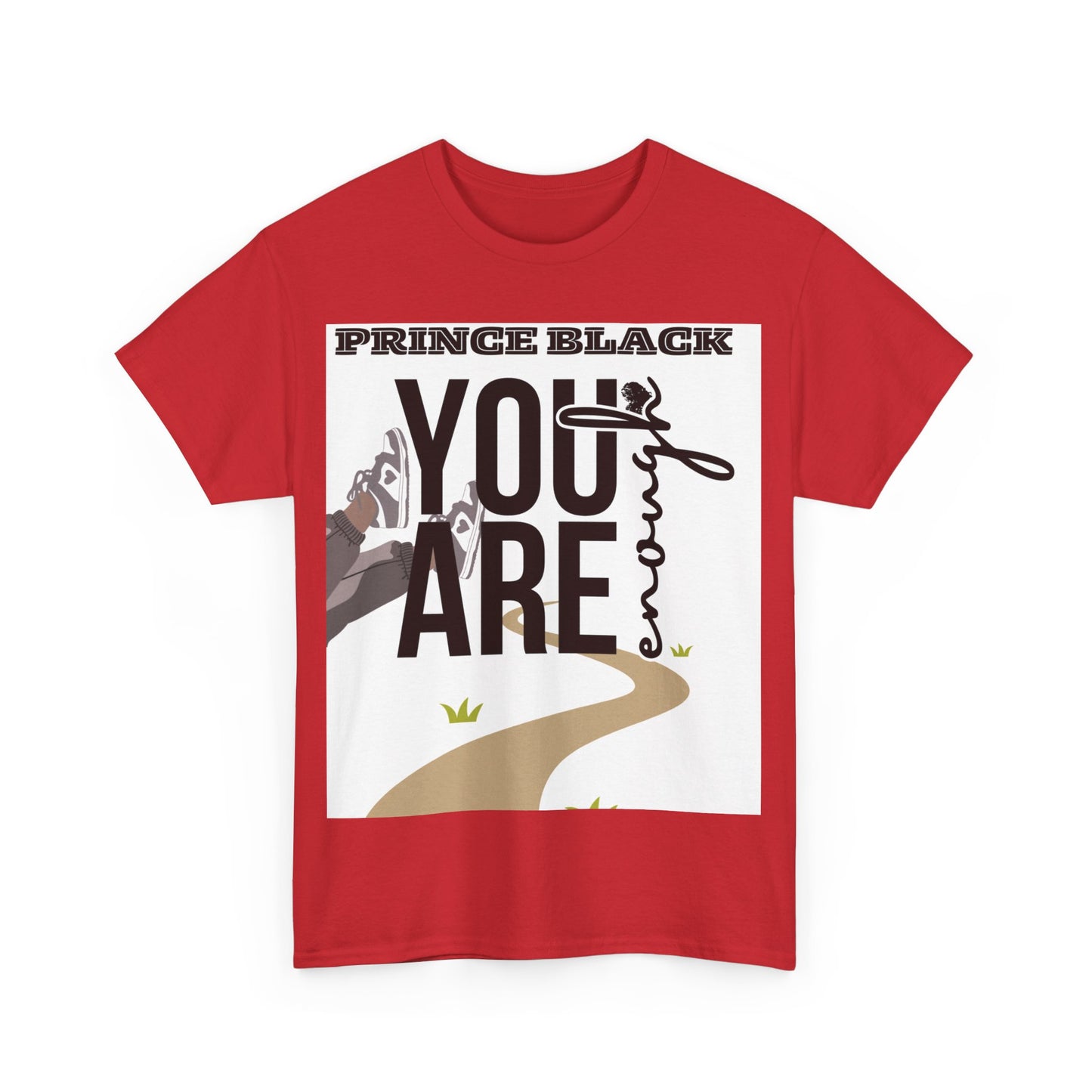 T-shirt unisexe inspirant en coton épais - Motif « You Are Enough » 