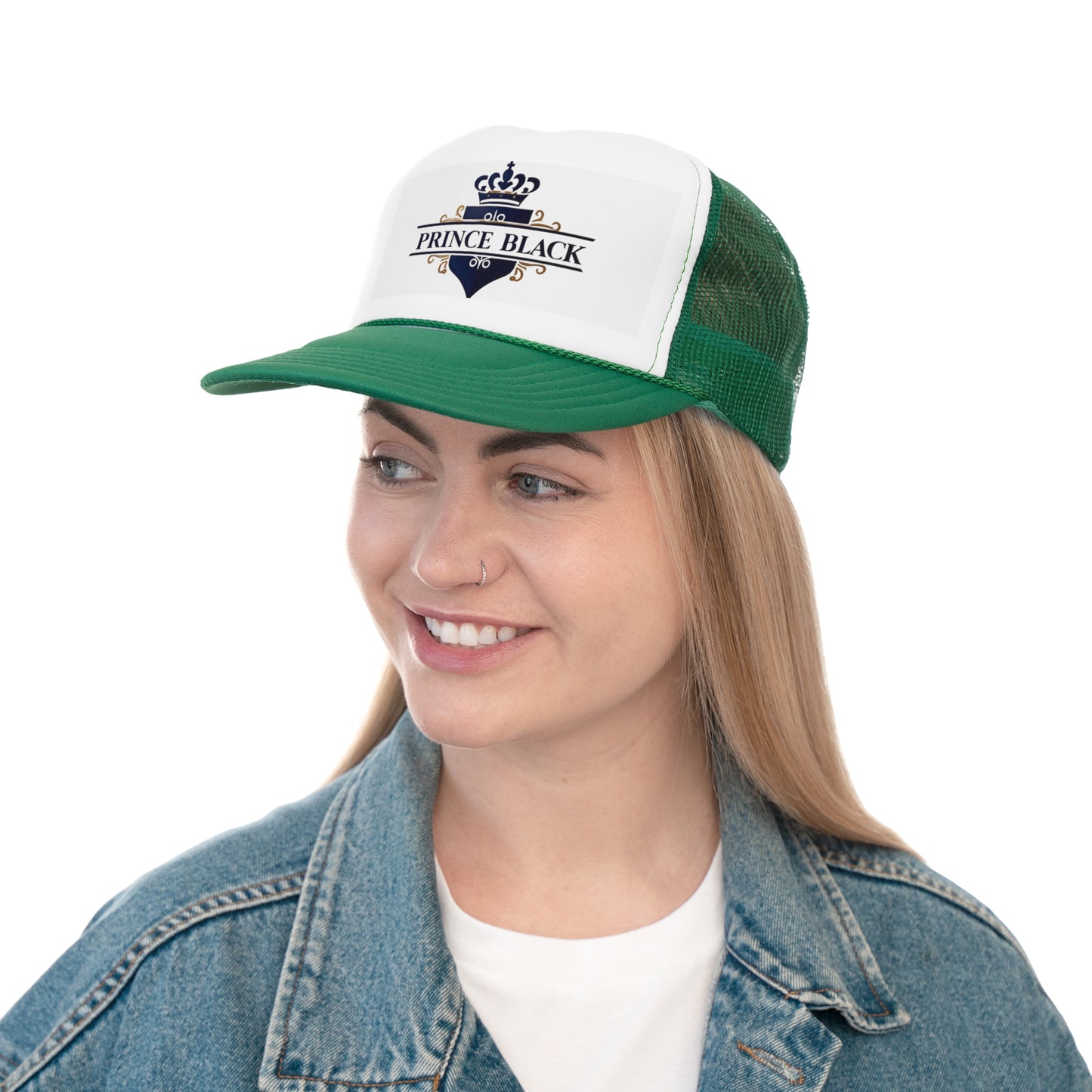 Prince Black Trucker Cap - Stylish & Trendy Headwear for Casual Outings