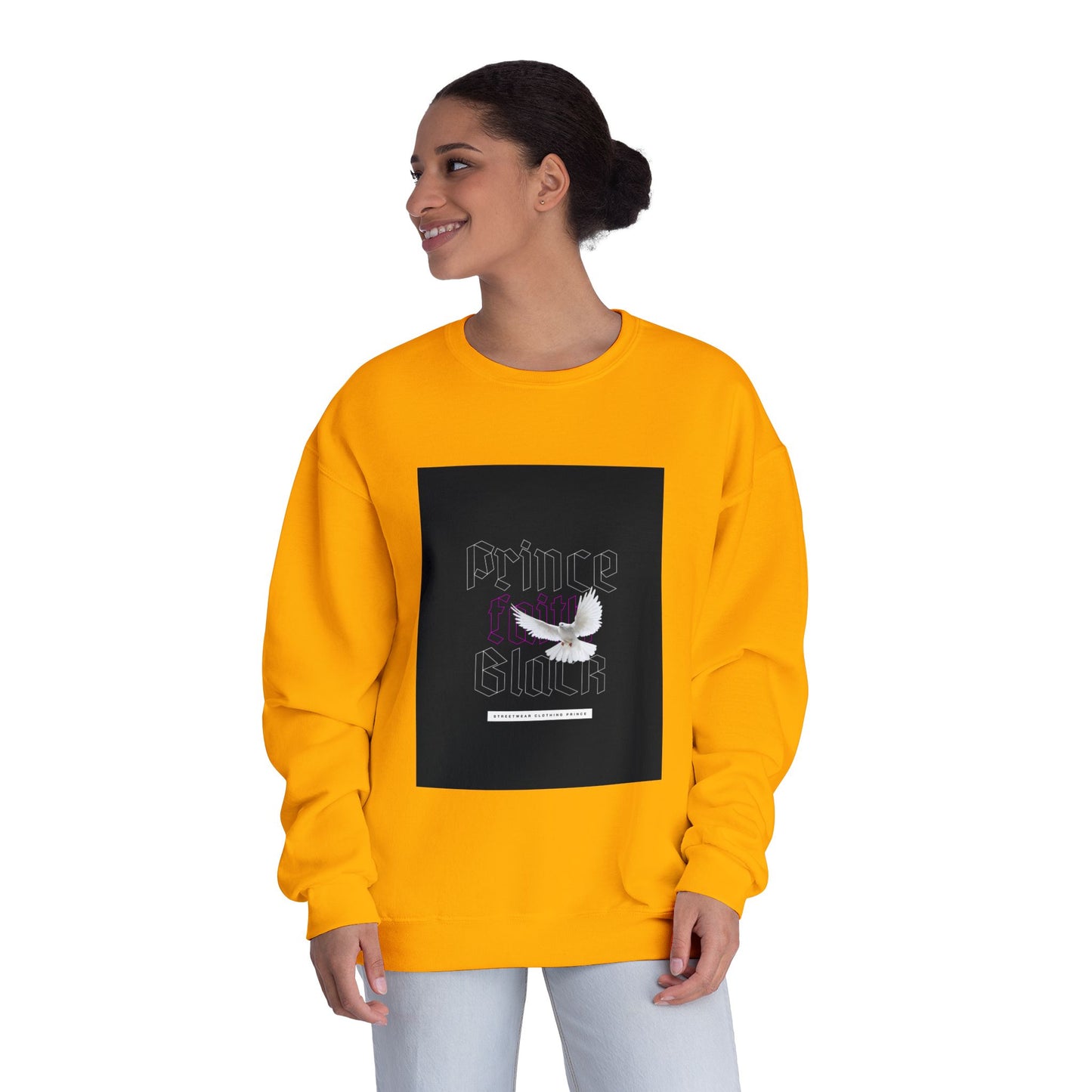 Unisex Crewneck Sweatshirt - 'Prince Black' Graphic Sweatshirt for Music Lovers