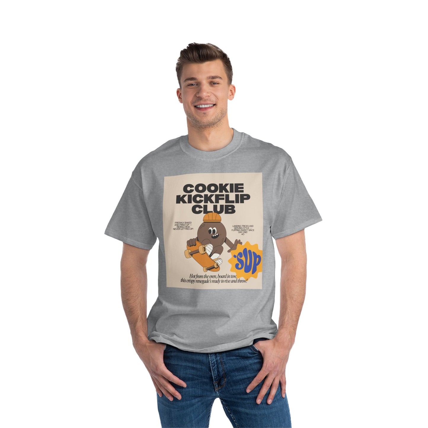 Cookie Kickflip Club T-Shirt - Fun Skateboarding Tee for Kids & Teens