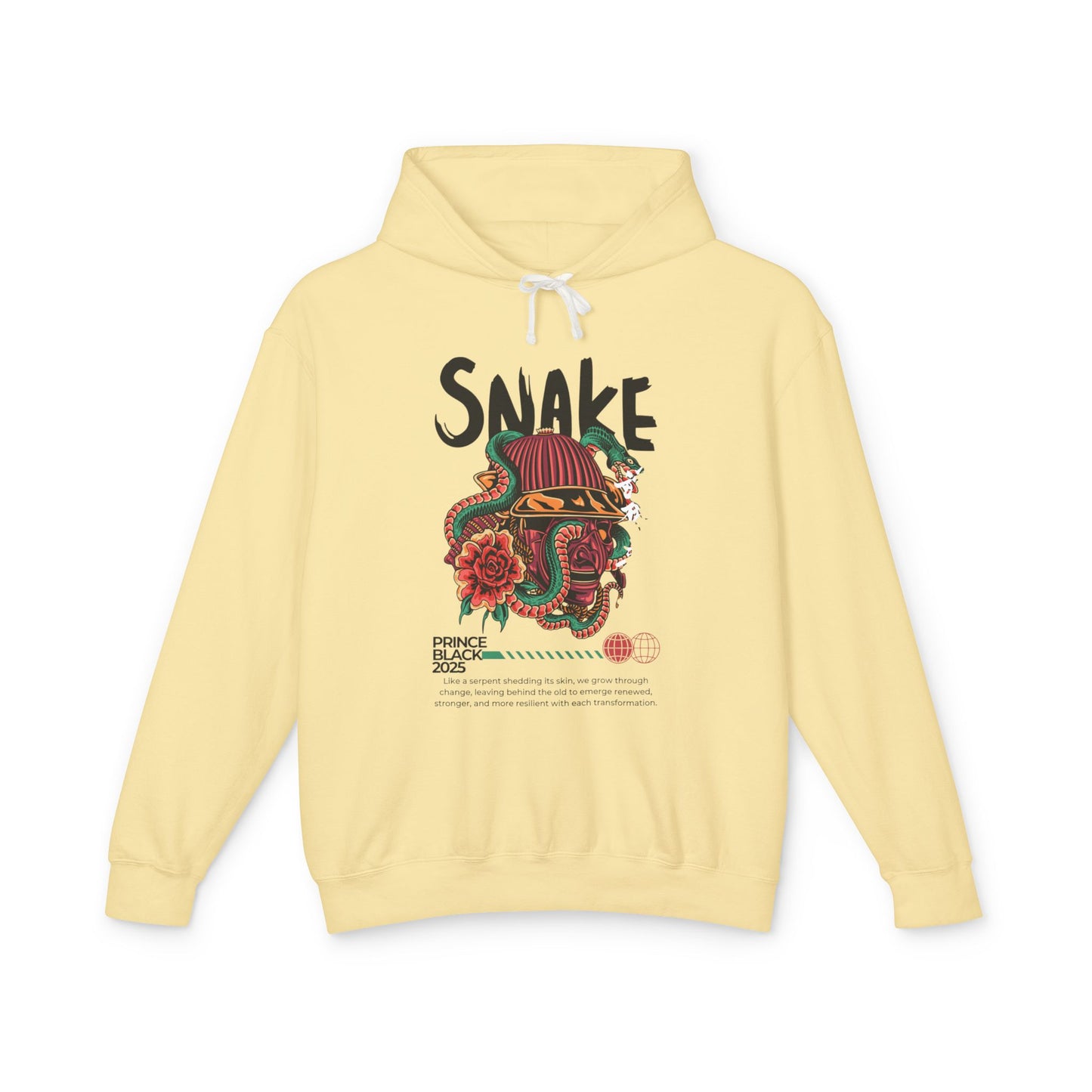 Lightweight Hooded Sweatshirt - 'Prince Black' Graphic Design 